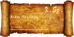 Kuhn Szilvia névjegykártya
